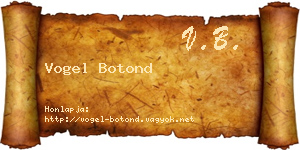 Vogel Botond névjegykártya